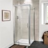 800 x 760mm Rectangular Pivot Shower Enclosure with Tray - AquaFloe