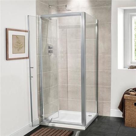 Pivot Enclosure with Tray 800 x 800mm 6mm Glass - AquaFloe Range