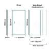 Pivot Enclosure with Tray 800 x 800mm 6mm Glass - AquaFloe Range