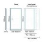Pivot Enclosure with Tray 800 x 800mm 6mm Glass - AquaFloe Range