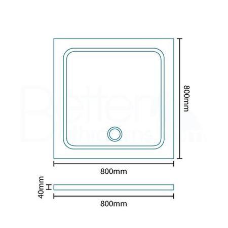 Pivot Enclosure with Tray 800 x 800mm 6mm Glass - AquaFloe Range