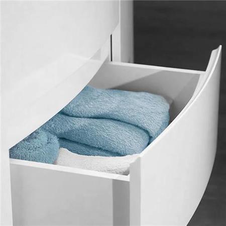 1010mm  Wall Hung Vanit Unit with Basin - Doors & Drawers - Voss