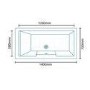 Tabor 1400 x 700 Bath-Right hand