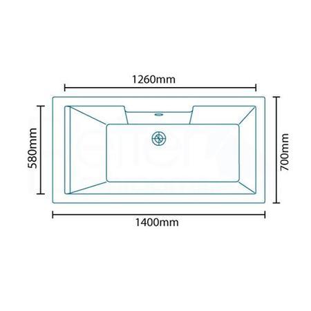 Tabor 1400 x 700 Bath-Right hand
