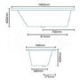 Tabor 1400 x 700 Bath-Right hand