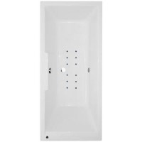 Left Hand Whirlpool Bath - Double Bath Screen - L1700 x W750mm - Tabor