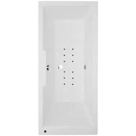 Left Hand Whirlpool Bath - Double Bath Screen - L1700 x W750mm - Tabor