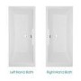 Left Hand Whirlpool Bath - Double Bath Screen - L1700 x W750mm - Tabor