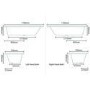 Left Hand Whirlpool Bath - Double Bath Screen - L1700 x W750mm - Tabor