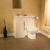 Apex White Left Hand Combination Unit with Tabor Toilet and Seat