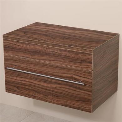 750mm Wall Hung Storage Unit - Walnut Single Drawer Unit - Aspen Range