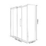 Sliding Shower Enclosure Left Hand 1400 x 900mm - 10mm Glass - Trinity