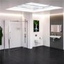 1200 x 760 Sliding Shower Enclosures - Left Hand 10mm Easy Clean Glass - Trinity Range