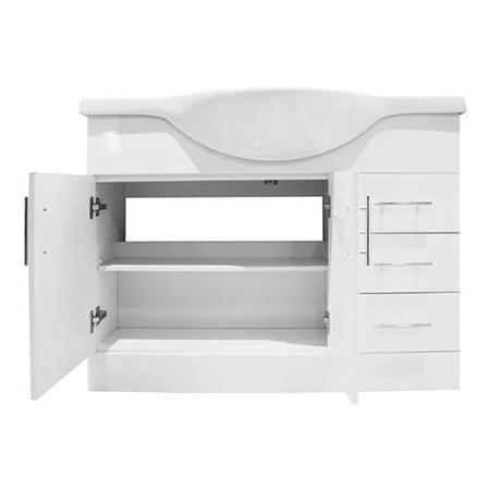 1050mm Vanity Unit with Basin Drawers & Doors White - Windsor