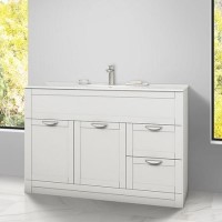 1000mm Vanity Basin Unit - White Modern Handle - Nottingham Range