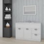 1000mm Vanity Basin Unit - White Modern Handle - Nottingham Range