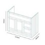 1000mm Vanity Basin Unit - White Modern Handle - Nottingham Range