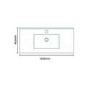 1000mm Vanity Basin Unit - White Modern Handle - Nottingham Range