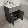 600mm Traditional Floorstanding Vanity Unit with Basin Grey - Nottingham Range