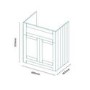 600mm Traditional Floorstanding Vanity Unit with Basin Grey - Nottingham Range