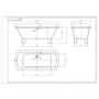 Tabor Freestanding Double Ended Bath - 1670mm x 750mm
