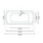 Tabor 1670 x 750 Freestanding Bath with Modern Feet