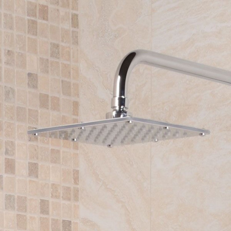 Deluxe Square Riser Slide Rail Kit with Square Thermostatic Valve 