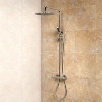 Minimalist Deluxe Riser Slide Shower Rail Kit with Valve