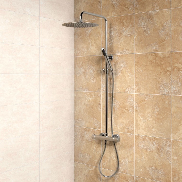 Minimalist Deluxe Riser Slide Shower Rail Kit with Valve