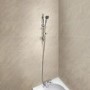 Laos Wall Mounted Thermostatic Bath Shower Mixer with Primo Slide Shower Rail Kit