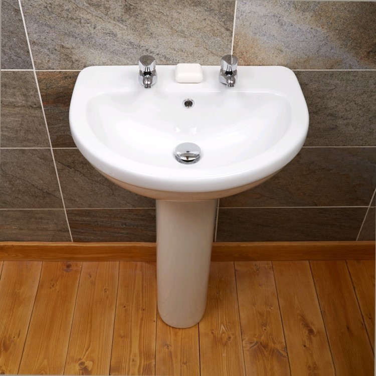 Impressions Round Basin & Full Pedestal - 2 Tap Holes