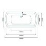 Tabor Double Ended Freestanding Bath - 1800 x 840mm