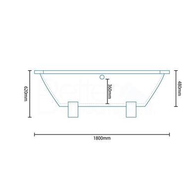 Tabor Double Ended Freestanding Bath - 1800 x 840mm