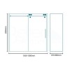 1600 x 900 Sliding Shower Enclosure - Right Hand 10mm Easy Clean Glass - Trinity Range