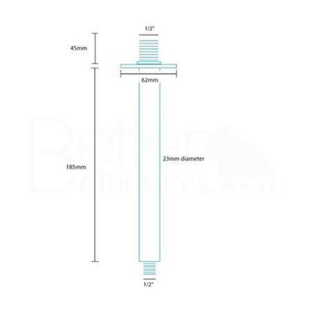 Rotondo Round 195mm Shower Head & Ceiling Arm