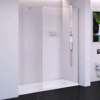 Walk-In Shower Screen 1000mm with Shower Tray - 10mm Glass - Trinity Range