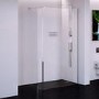 Wet Room Screen 1100 x 2000mm with Return Panel 250mm - 10mm Glass - Trinity Range