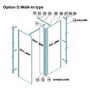 Wet Room Screen 1100 x 2000mm with Return Panel 250mm - 10mm Glass - Trinity Range