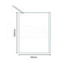 900mm Walk in Shower Screen- 10mm Easy Clean Glass - Trinity Range