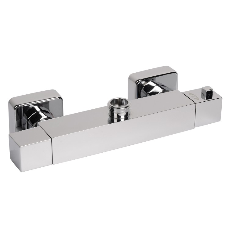 Deluxe Square Riser Slide Shower Rail Kit with Valve 