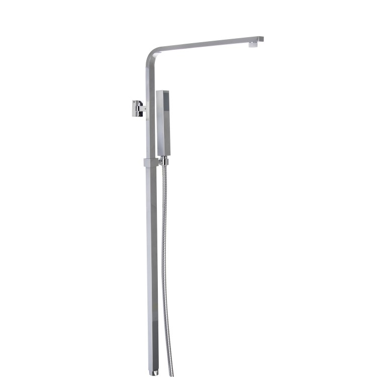 Square Chrome Shower Set with Thermostatic Valve - Sima