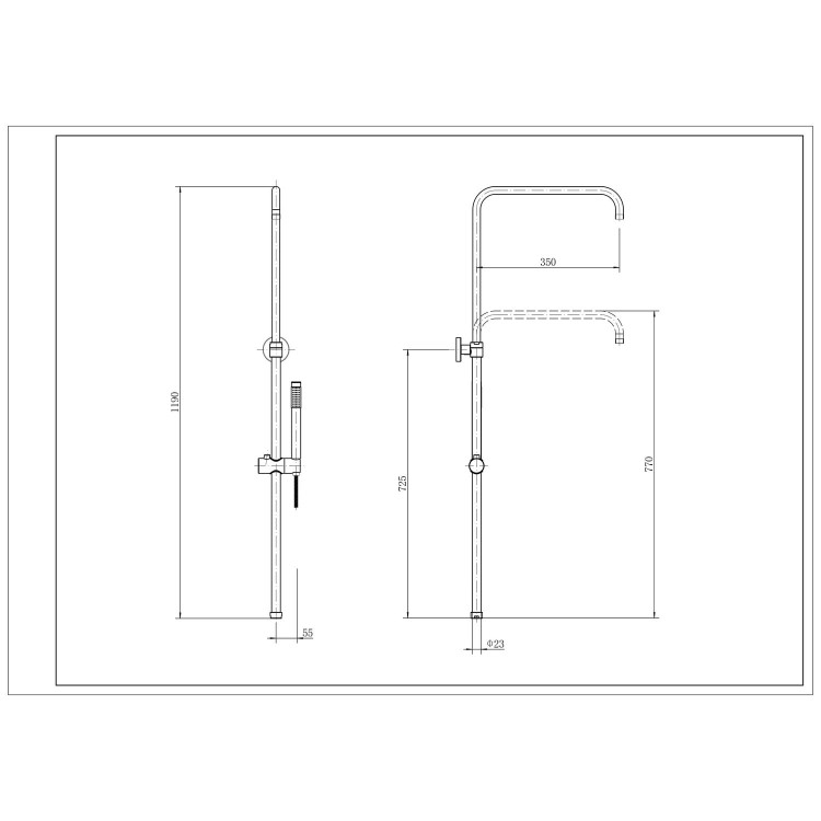 Sima Round Shower Set with Thermostatic Valve