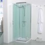 800mm Quatro Shower Cabin with Aqua White Back Panels