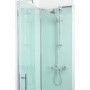 800mm Quatro Shower Cabin with Aqua White Back Panels
