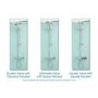 800mm Quatro Shower Cabin with Aqua White Back Panels