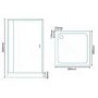 800mm Quatro Shower Cabin with Aqua White Back Panels