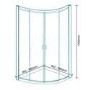 1000 x 1000mm Sliding Door Quadrant Enclosure 8mm Glass - Aquafloe Iris