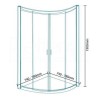 800 x 800mm Quadrant Shower Enclosure 8mm Glass - Aquafloe Iris