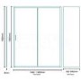 Aquafloe Iris 8mm 1500 x 900 Sliding Door Shower Enclosure