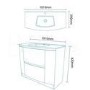 1010mm Vanity Unit with Basin - Door & Drawer - Voss